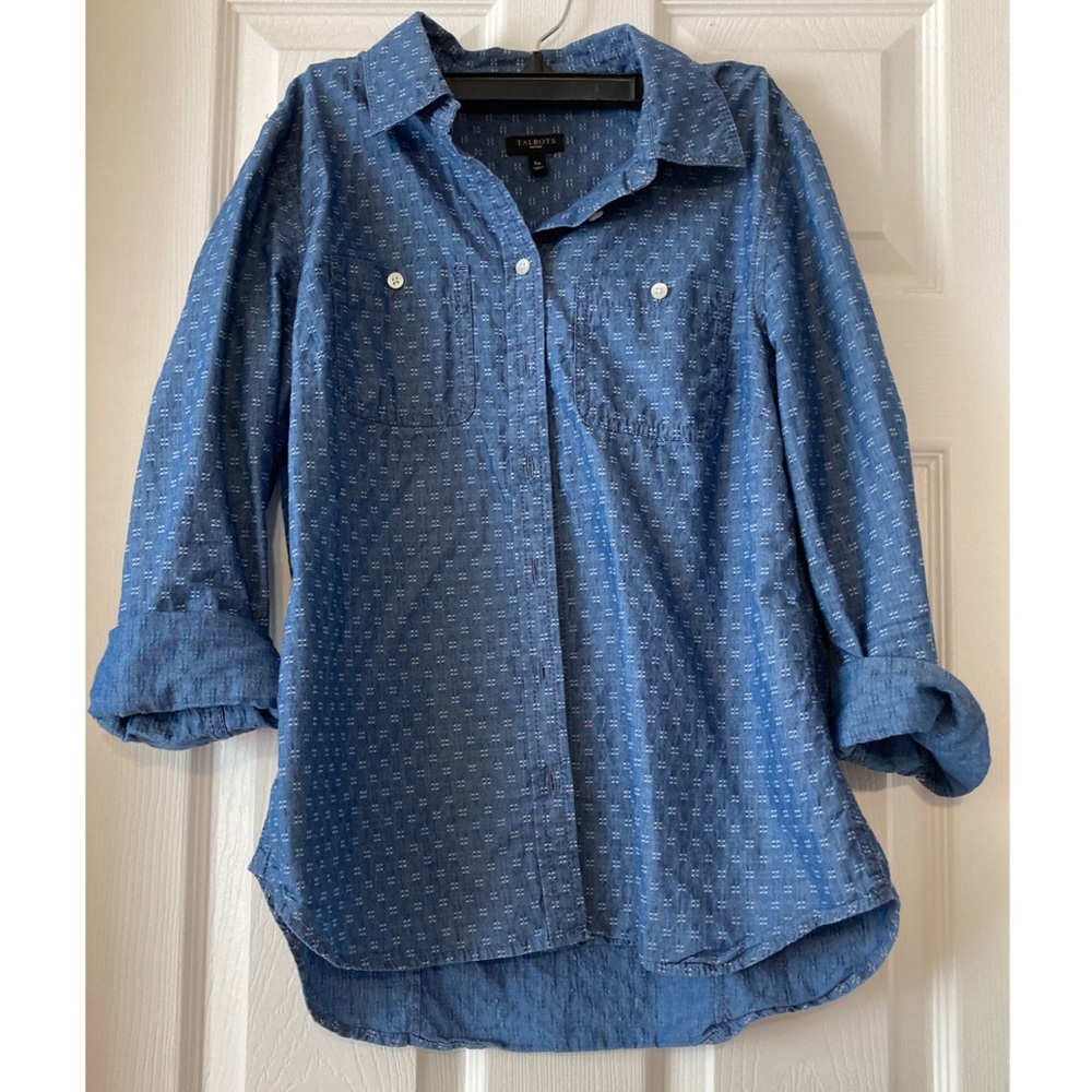 Chambray button-down shirt